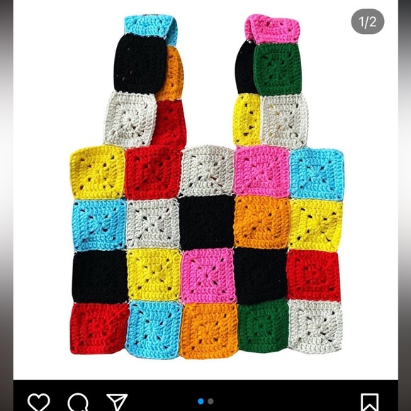 Series NY handmade crotchet tank top, size large - Picture 4 of 6